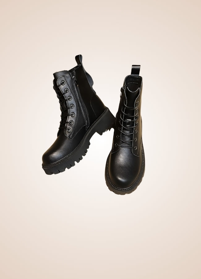 Steampunk Military Style Boots Black / 10.5 steampunk-military-style-boots-black