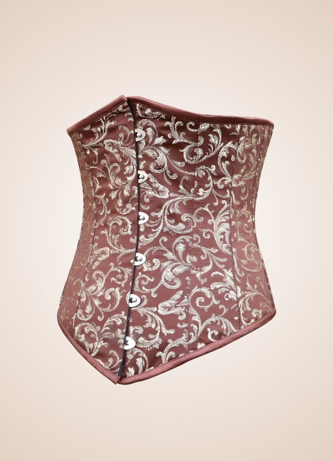 Steampunk Paisley Pattern Bustier Brown / 4XL steampunk-paisley-pattern-bustier-brown