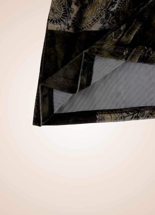 Steampunk Patchwork Skirt Brown / M steampunk-patchwork-skirt-brown