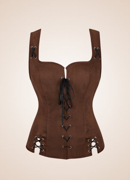 Steampunk Pirate Bustier Brown / 2XL steampunk-pirate-bustier-brown