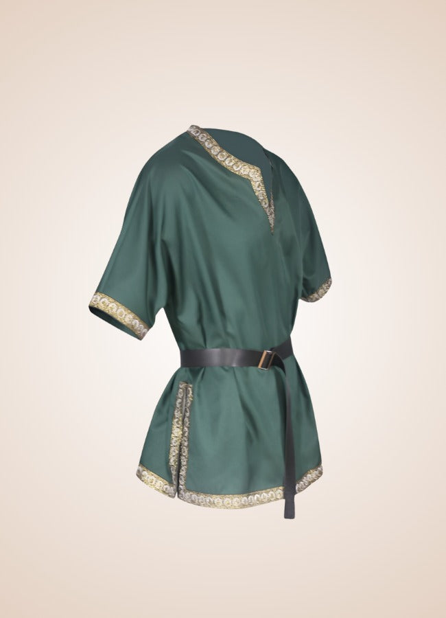 Steampunk pirate green shirt