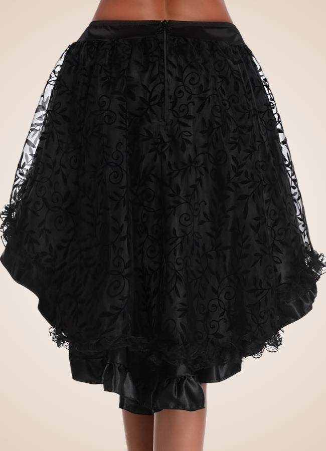 Steampunk Pirate Short Skirt Black / 5XL steampunk-pirate-short-skirt-black