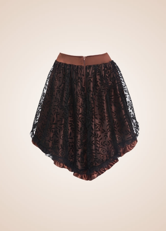 Steampunk Pirate Short Skirt Brown / 5XL steampunk-pirate-short-skirt-brown