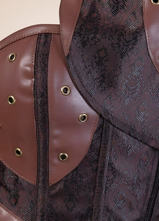 Steampunk Pocket Corset Dark Brown / 4XL steampunk-pocket-corset-dark-brown