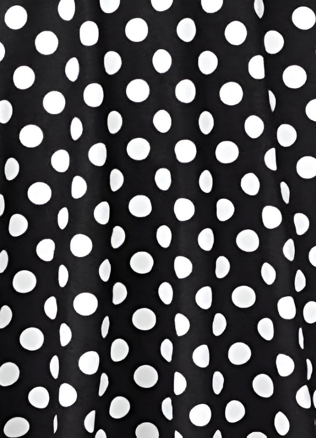 Steampunk Polkadot Midi Skirt Black / XL steampunk-polkadot-midi-skirt-black