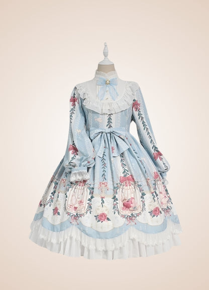 Steampunk Renaissance Lolita Dress Light Blue / M steampunk-renaissance-lolita-dress-light-blue