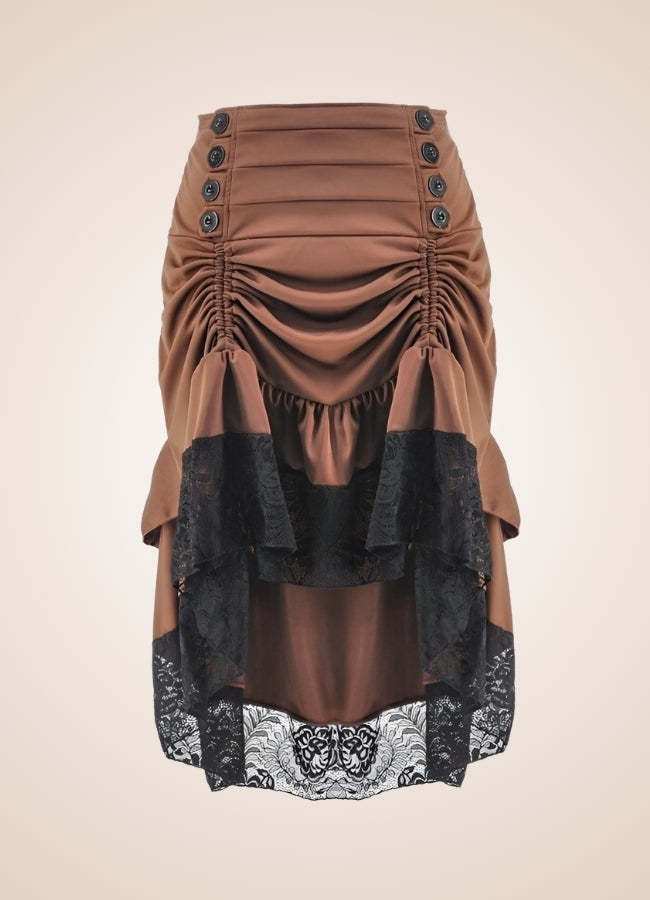 Steampunk Renaissance Skirt Brown / XL steampunk-renaissance-skirt-brown