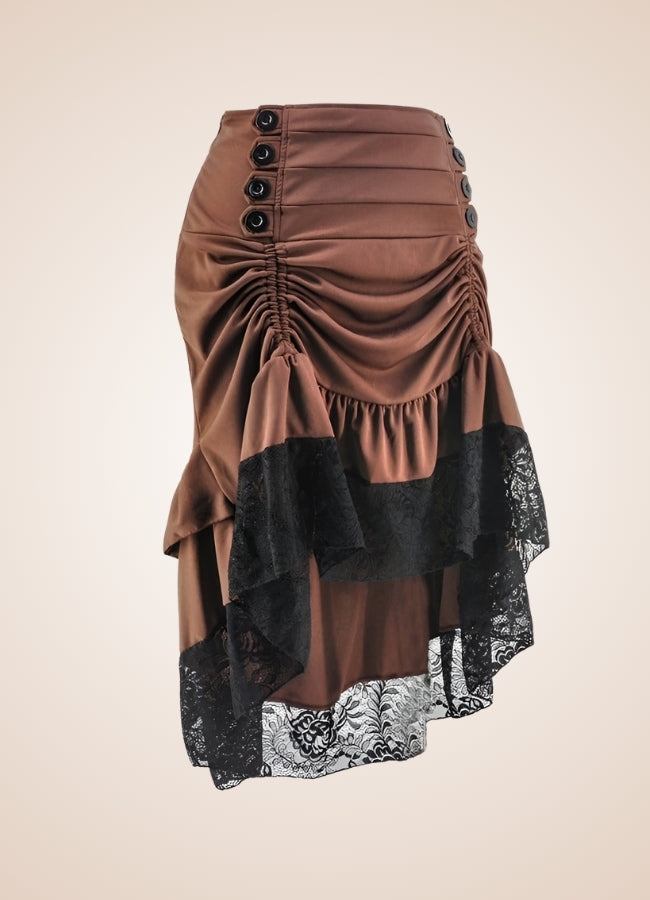 Steampunk Renaissance Skirt Brown / XL steampunk-renaissance-skirt-brown