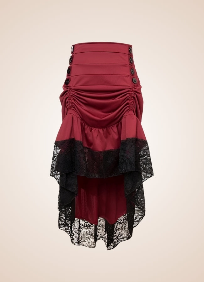 Steampunk Renaissance Skirt Red / XL steampunk-renaissance-skirt-red