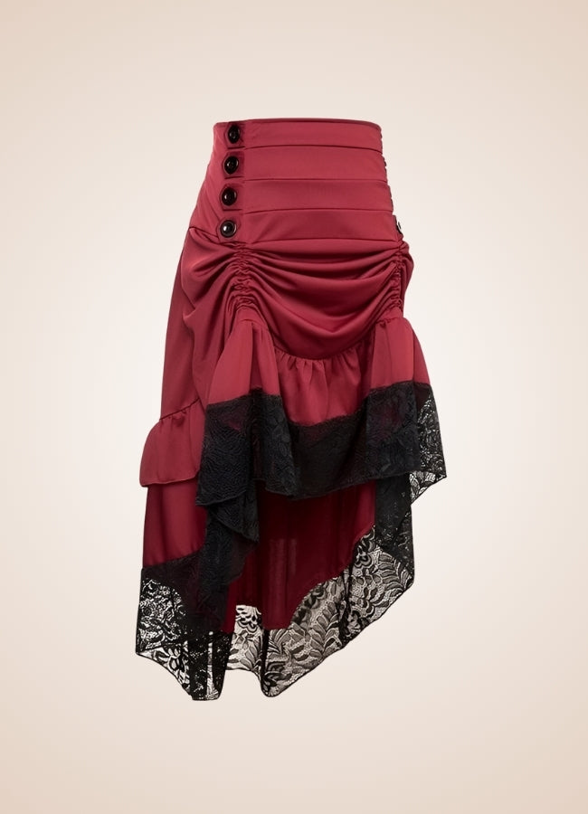Steampunk Renaissance Skirt Red / XL steampunk-renaissance-skirt-red