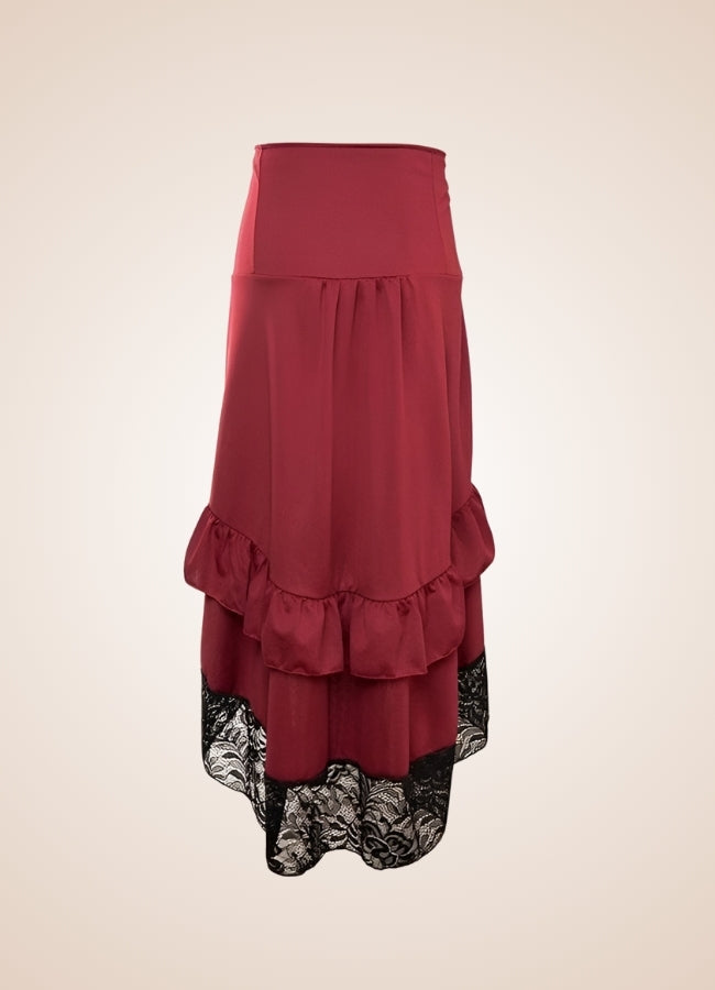 Steampunk Renaissance Skirt Red / XL steampunk-renaissance-skirt-red
