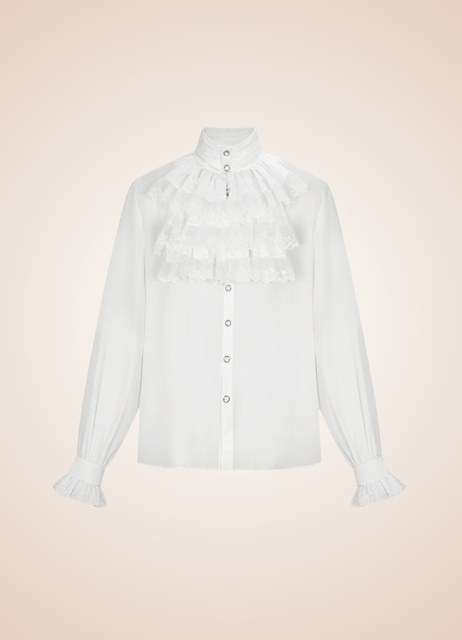 Steampunk Ruffled Shirt White / 4XL steampunk-ruffled-shirt-white