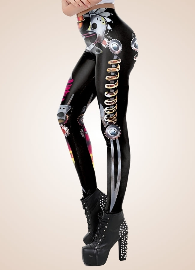 Steampunk Skeleton Legging Black / L steampunk-skeleton-legging-black