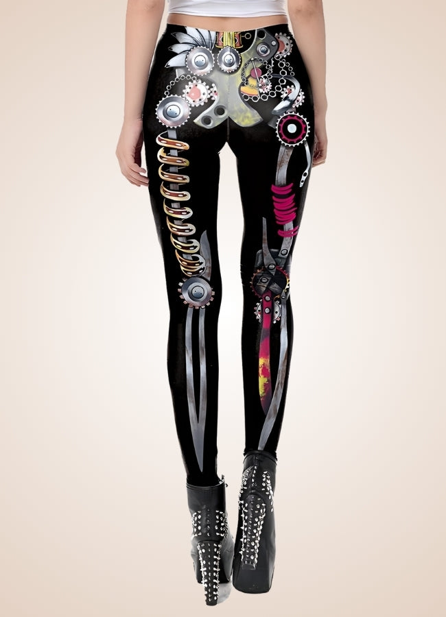 Steampunk Skeleton Legging Black / L steampunk-skeleton-legging-black