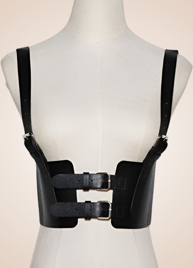 Steampunk Strap Corset Black / One Size steampunk-strap-corset-black