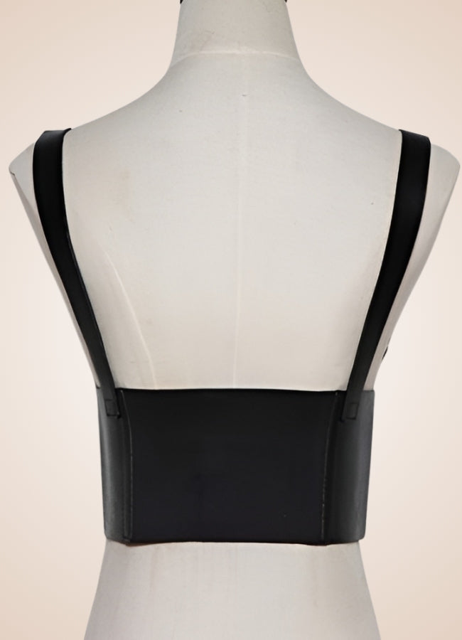 Steampunk Strap Corset Black / One Size steampunk-strap-corset-black