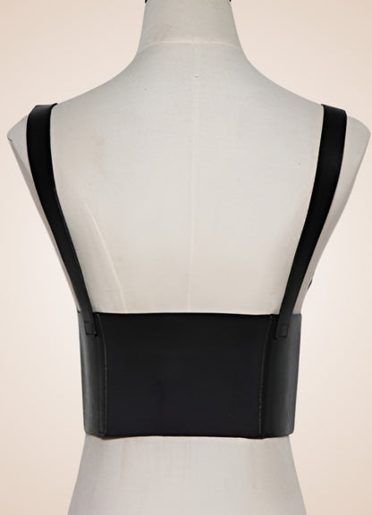 Steampunk Strap Corset Black / One Size steampunk-strap-corset-black