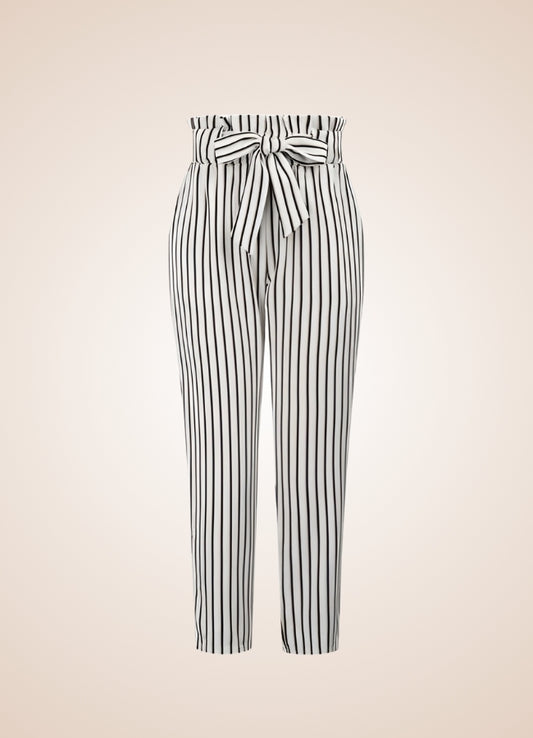 Steampunk Strips Pants White / XL steampunk-strips-pants-white