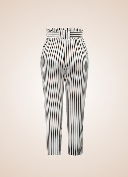 Steampunk Strips Pants White / XL steampunk-strips-pants-white