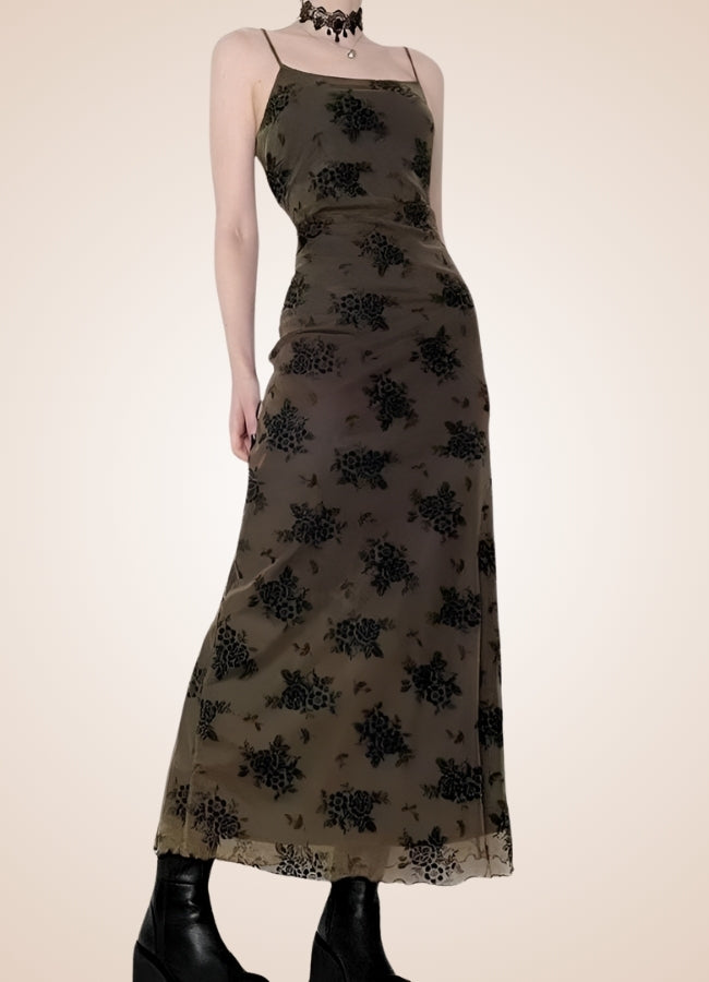 Steampunk Summer Mesh Dress Dark Green / M steampunk-summer-mesh-dress-dark-green