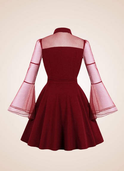 Steampunk Summer Mini Dress Red / 3XL steampunk-summer-mini-dress-red