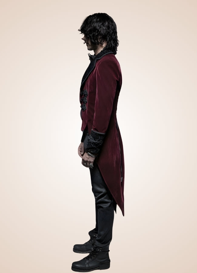 Steampunk Tailcoat Wine Red / 3XL steampunk-tailcoat-wine-red