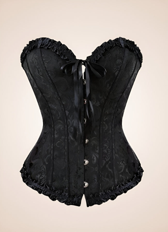 Steampunk Victoria Overbust Corset Black / 4XL steampunk-victoria-overbust-corset-black