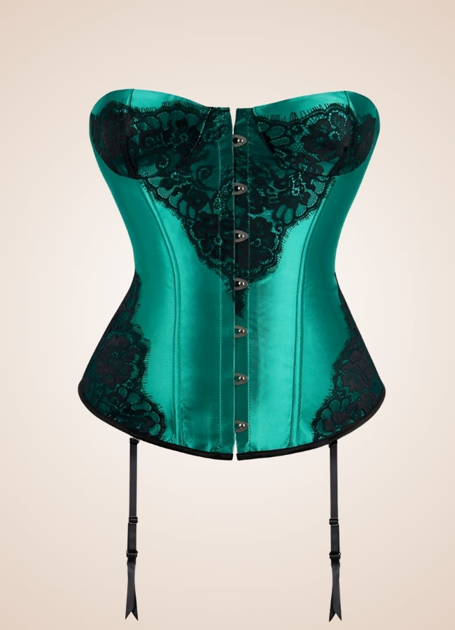 Steampunk Victorian Corset Green / XL steampunk-victorian-corset-green