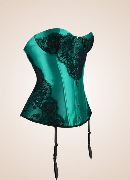 Steampunk Victorian Corset Green / XL steampunk-victorian-corset-green