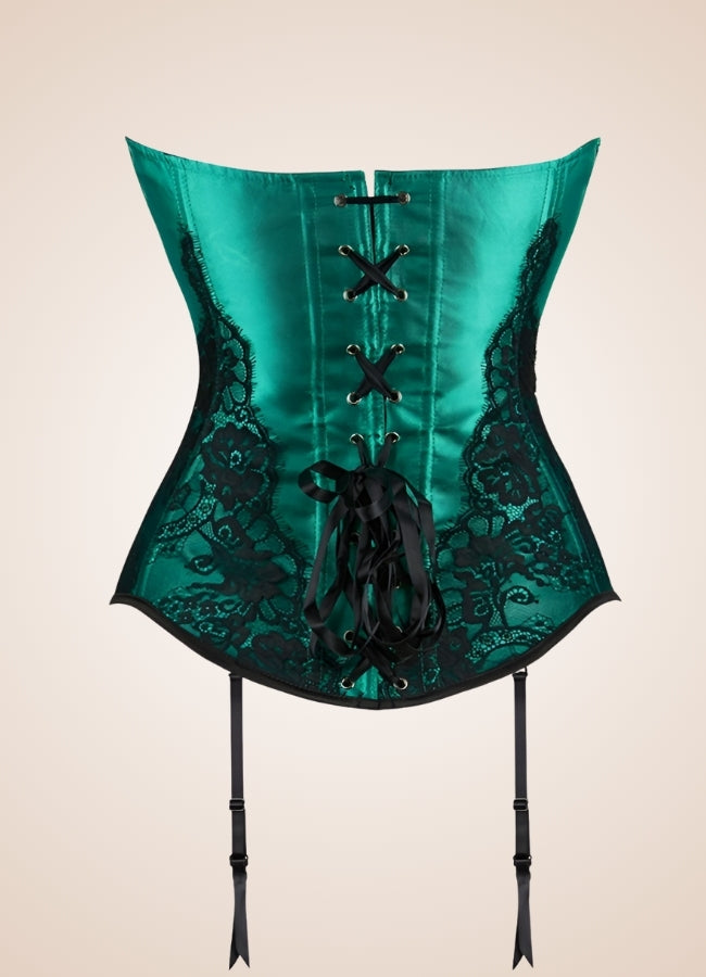 Steampunk Victorian Corset Green / XL steampunk-victorian-corset-green