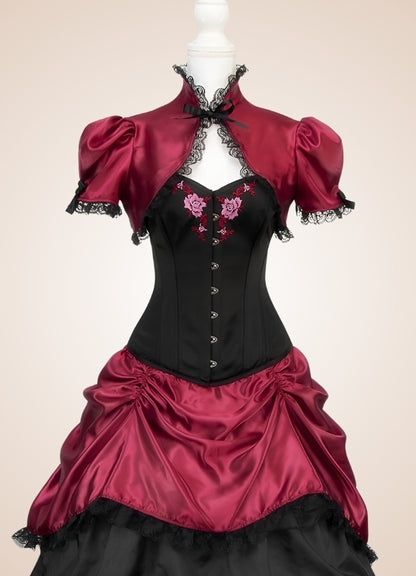 Steampunk Victorian Dress Red / One Size steampunk-victorian-dress-red