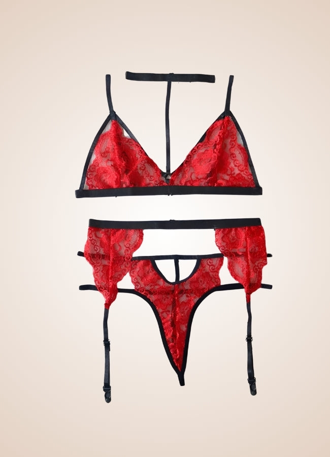 Steampunk Victorian Lace Babydoll Lingerie Red / XL steampunk-victorian-lace-babydoll-lingerie-red