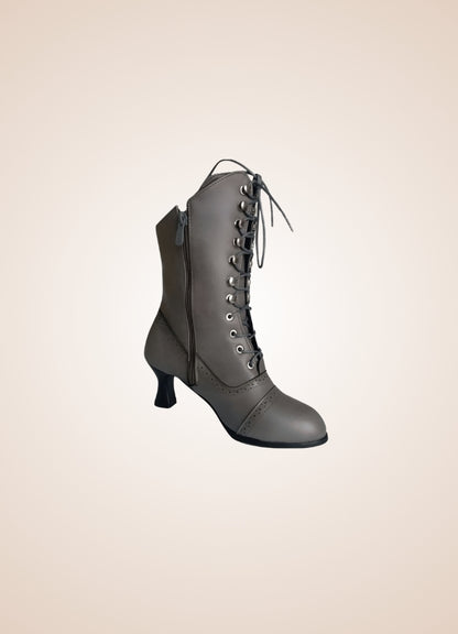 Steampunk Victorian Lace Boots Grey / 12.5 steampunk-victorian-lace-boots-grey