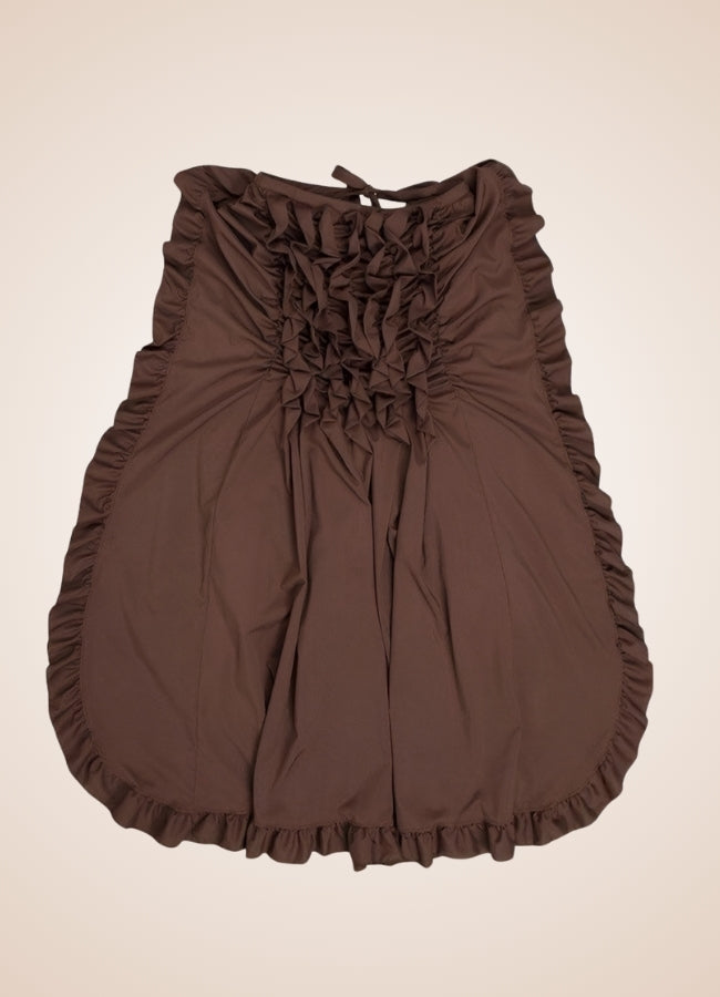 Steampunk Victorian Pleated Skirt Brown / 5XL steampunk-victorian-pleated-skirt-brown