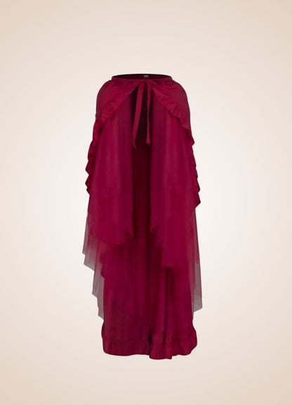 Steampunk Victorian Pleated Skirt Red / 5XL steampunk-victorian-pleated-skirt-red