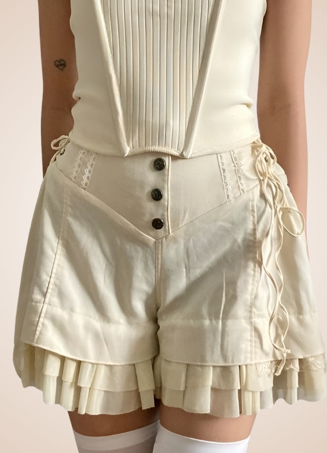 Steampunk Victorian Shorts White