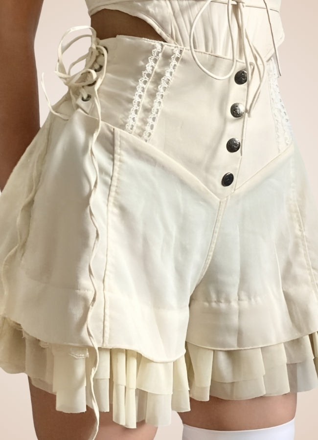 Steampunk Victorian Shorts White