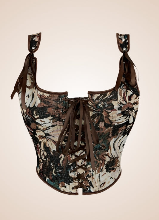 Steampunk Vintage Corset Brown / 4XL steampunk-vintage-corset-brown