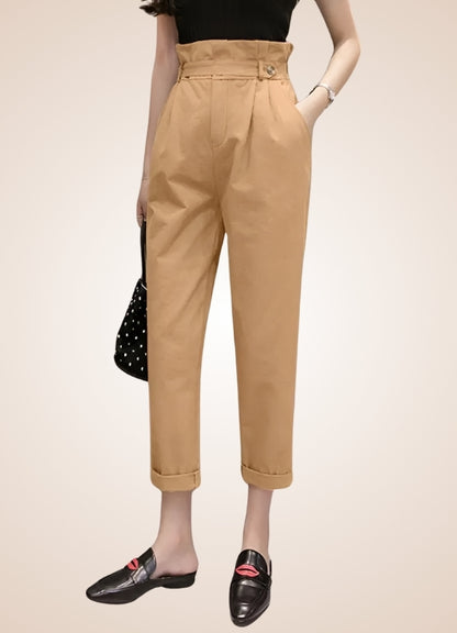 Steampunk Vintage High Waist Pants Khaki / 4XL steampunk-vintage-high-waist-pants-khaki
