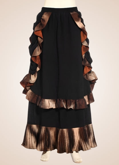 Steampunk Vintage Long Skirt Black / One Size steampunk-vintage-long-skirt-black