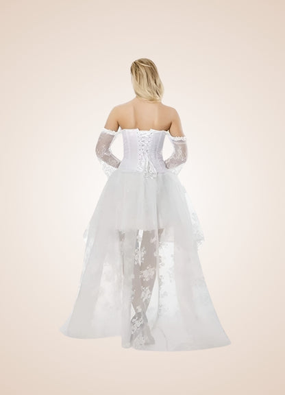 Steampunk White Long Sleeve Dress White / 5XL steampunk-white-long-sleeve-dress-white