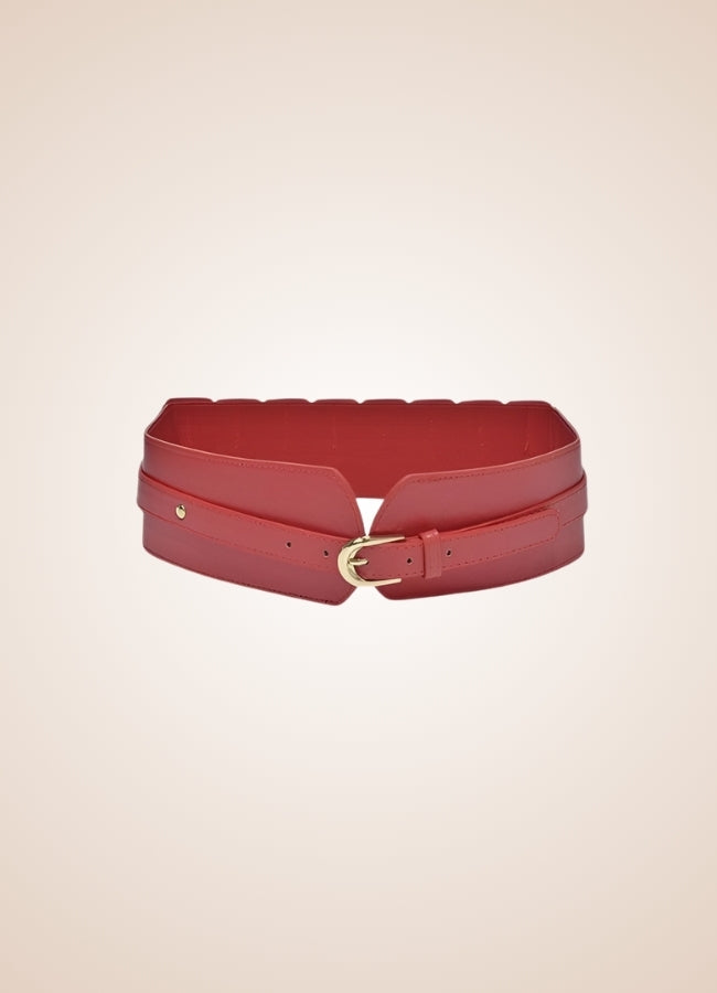 Steampunk Wide Waist Belt Red / S steampunk-wide-waist-belt-red