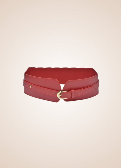 Steampunk Wide Waist Belt Red / S steampunk-wide-waist-belt-red