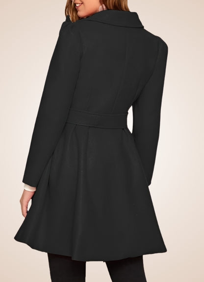 Steampunk Women's Belt Trench Coat Black / L steampunk-womens-belt-trench-coat-black