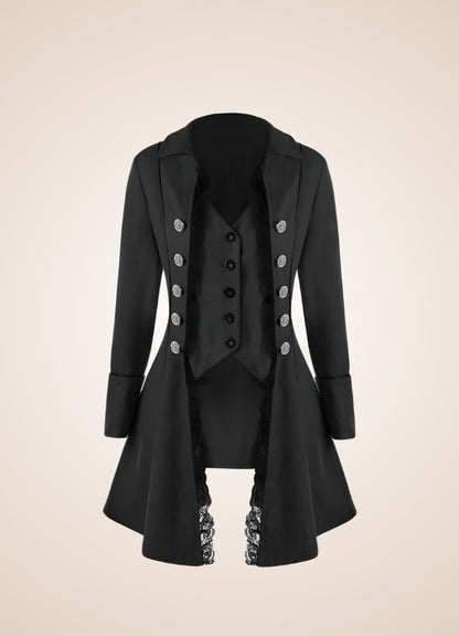 Steampunk Women's Redingote Black / XL steampunk-womens-redingote-black