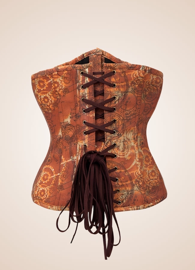 Steel Bone Steampunk Corset Brown / 5XL steel-bone-steampunk-corset-brown