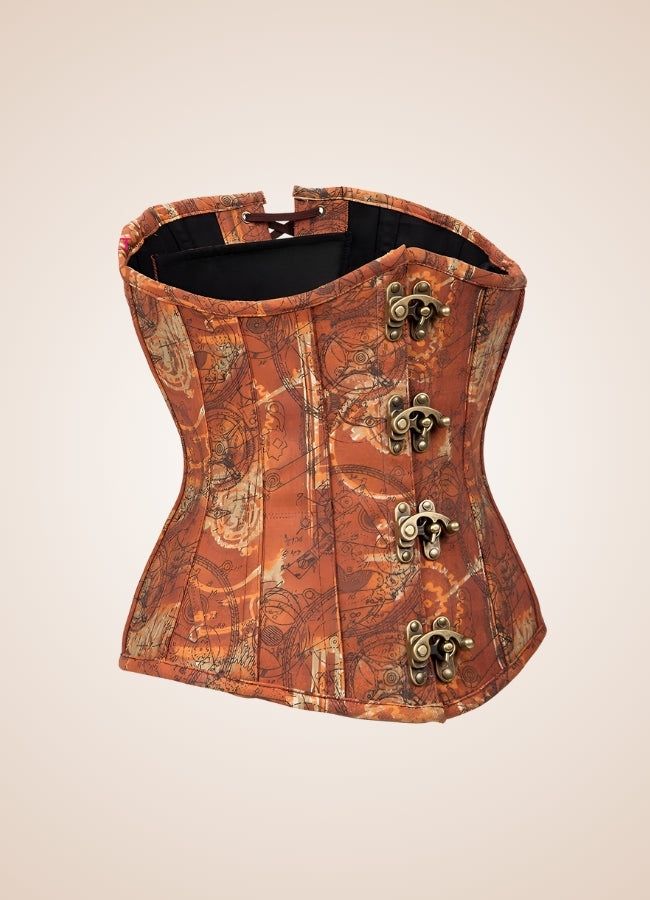 Steel Bone Steampunk Corset Brown / 5XL steel-bone-steampunk-corset-brown