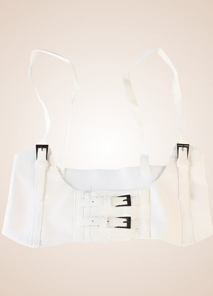 Vest Style Steampunk Corset White / ONE SIZE vest-style-steampunk-corset-white