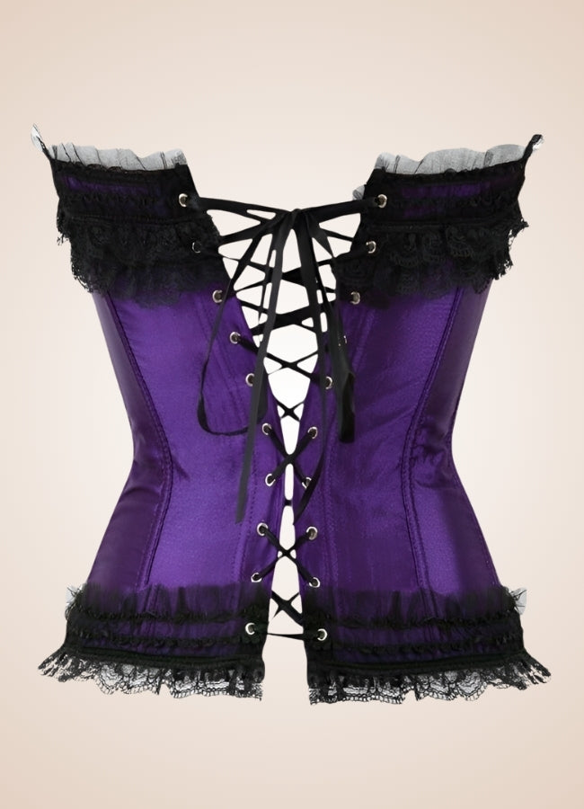 Victorian Black And Purple Corset Purple / 4XL victorian-black-and-purple-corset-purple