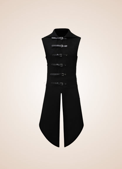 Victorian Gothic Long Vest Black / XL victorian-gothic-long-vest-black